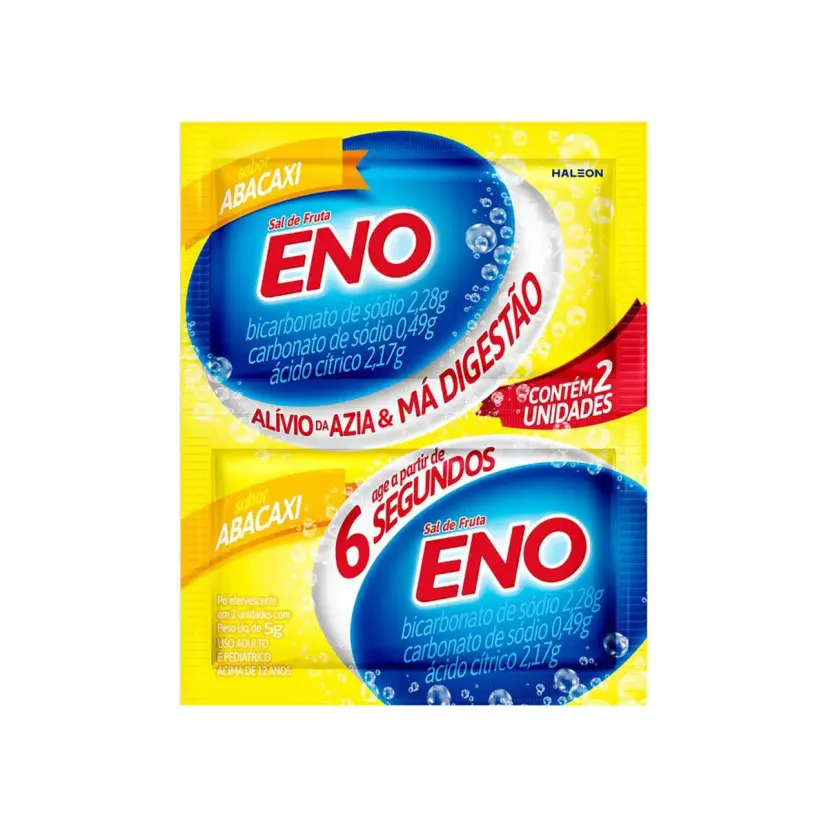 Sal de Fruta Eno Abacaxi Pó Enfervecente 5g 2envelopes